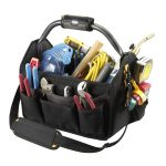 Tech Gear™ LED Lighted Handle 15” Open Top Tool Carrier
