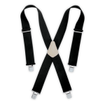 BLACK HEAVY DUTY ELASTIC SUSPENDERS