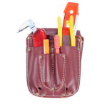 HEAVY-DUTY LEATHER ELECTRICAL/MAINTENANCE TOOL CADDY