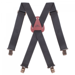 BLACK NYLON WORK SUSPENDERS